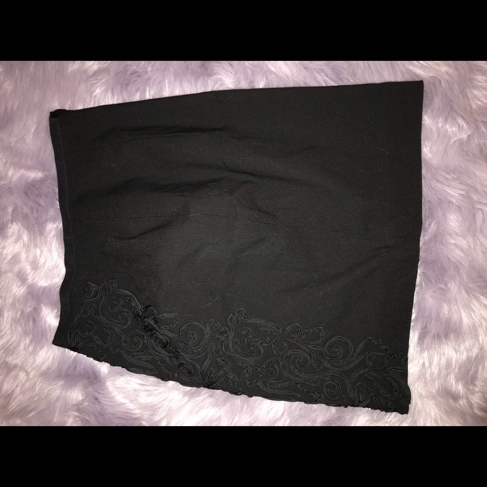 Black Patterned skirt . From H&M
